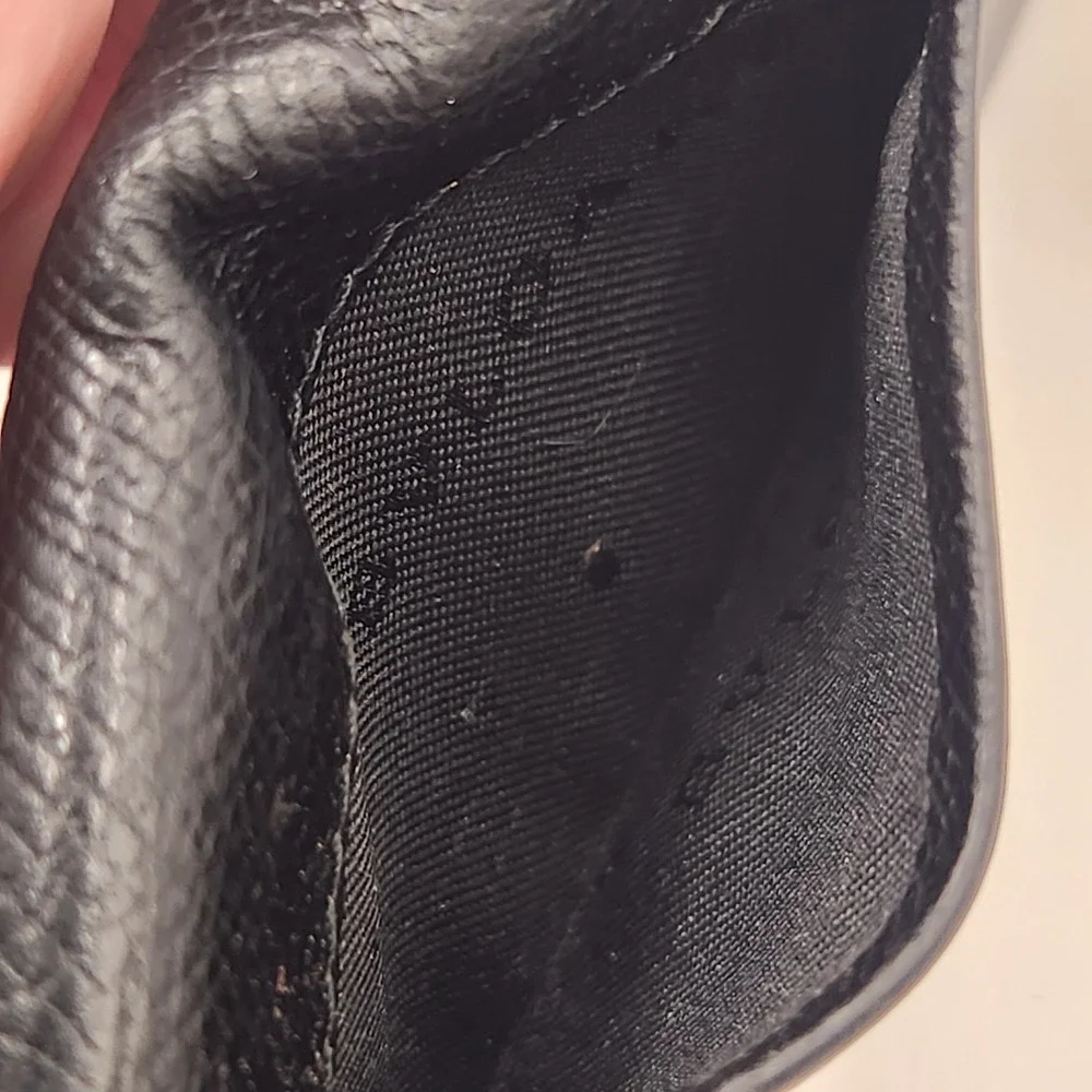 Bvlgari Black Textured Leather Card Holder Wallet Men's
